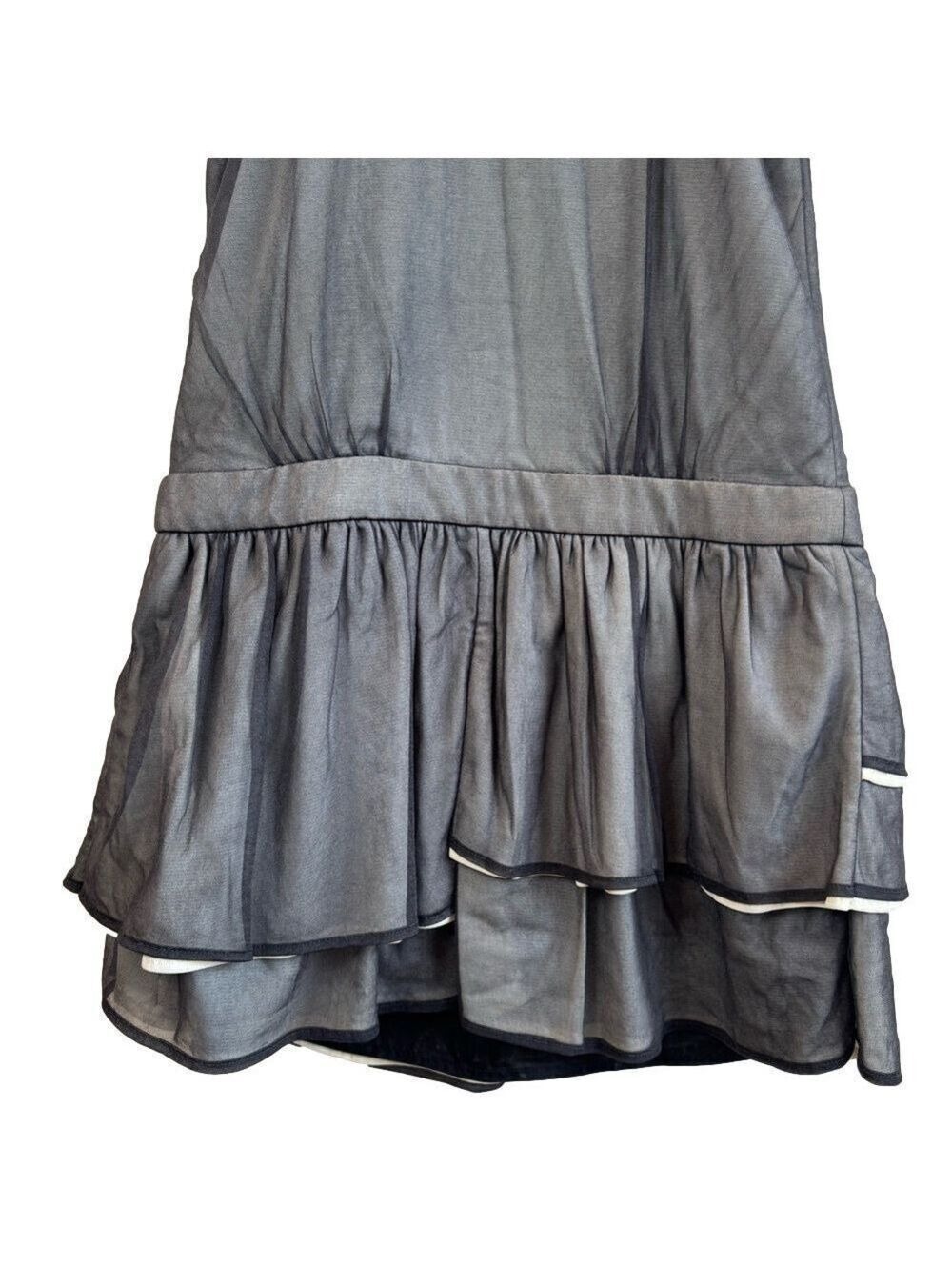 WALTER *Vintage* Drop Waist Ruffle Skirt Party Mini Dress - Picture 11 of 14